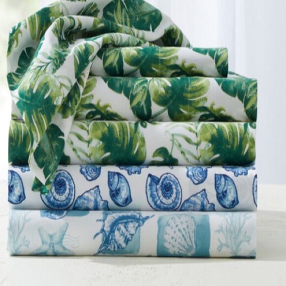 Brylane homes Coastal Printed Microfiber Sheet Set - Picture 4 of 4